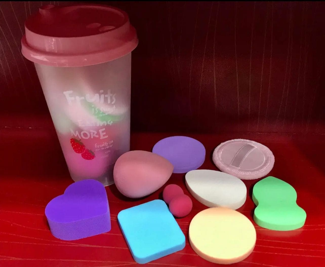 Beauty Blender With Cup, 9 In 1 Makeup Blender, Soft Makeup Sponge Puff Set With Jar, Beauty Blender Glass Beauty Blender With Cup, 9 In 1 Makeup Blender, Soft Makeup Sponge Puff Set With Jar, Beauty Blender Glass